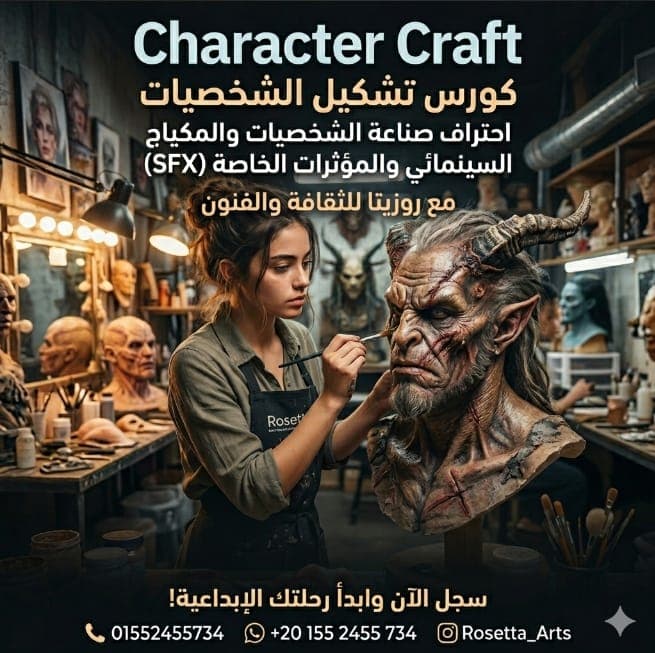 Character Craft احتراف صناعة الشخصيات والمكياج السينمائي والمؤثرات الخاصة (SFX)